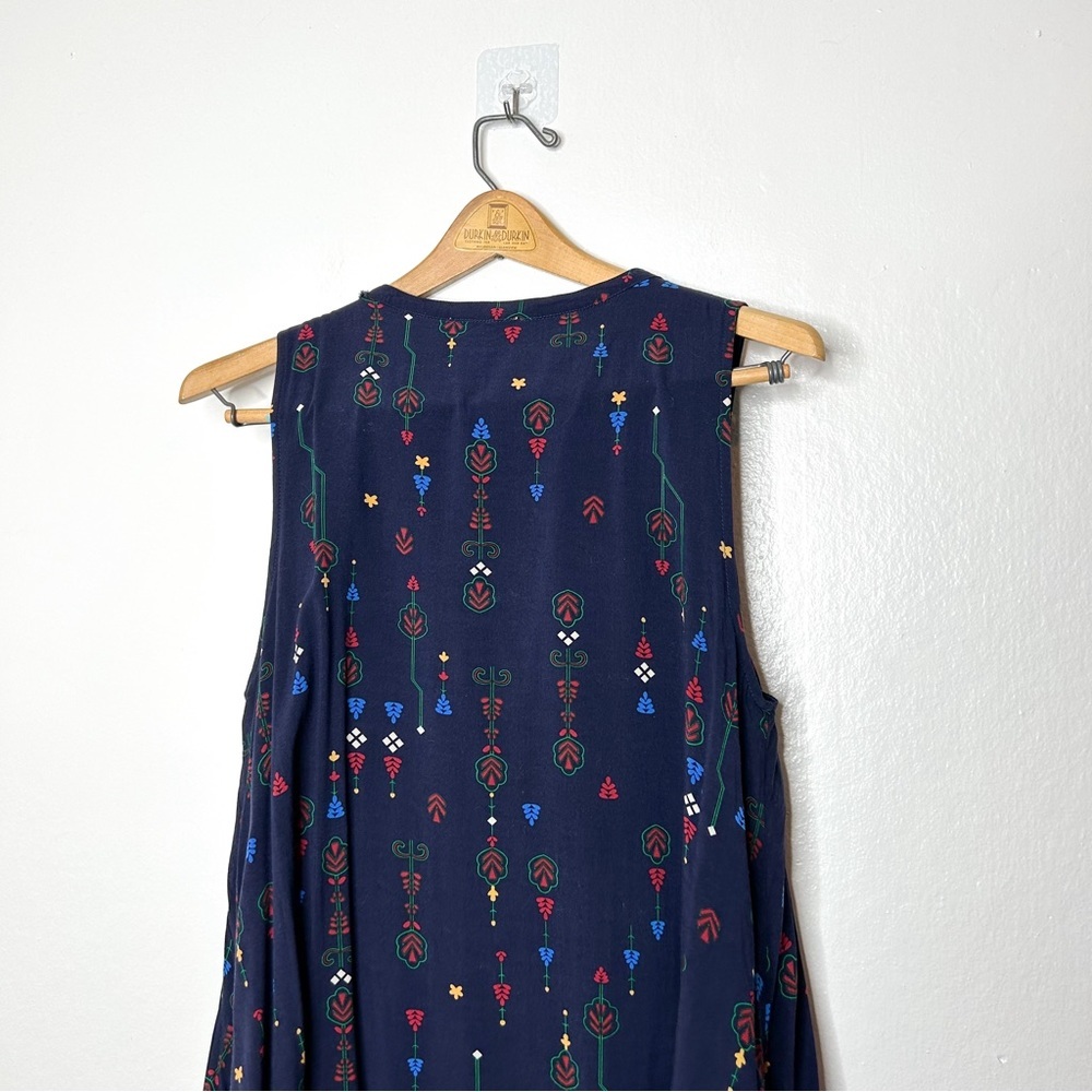 Entro Sleeveless Boho Print A line‎ Mini Dress Large L - Picture 8 of 9